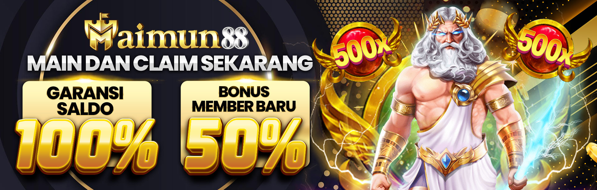 Garansi Saldo 100% & Bonus Member Baru 50%